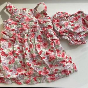 Ralph Lauren 6mon floral romper set - Like new